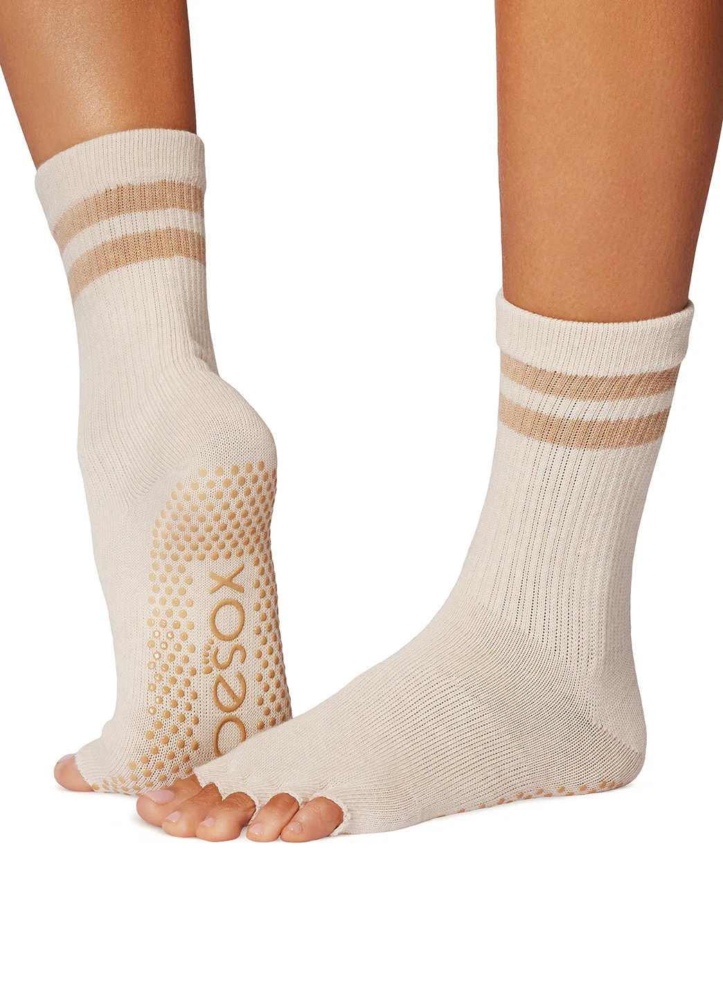 Toesox Crew Half Toe Grip Socks - Image 5