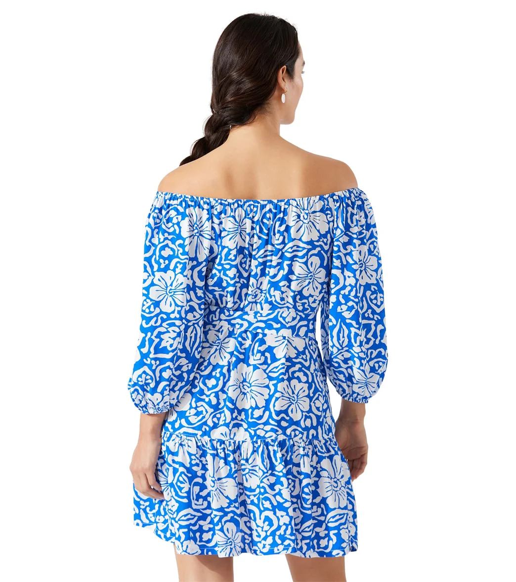 Tommy Bahama Island Cays Hibiscus Off The Shoulder Cover Up Dress - Image 2