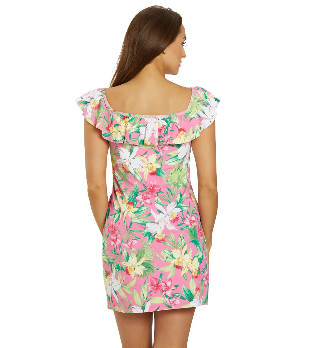 Tommy Bahama Orchid Garden Ruffle Cover Up Dress - Image 3