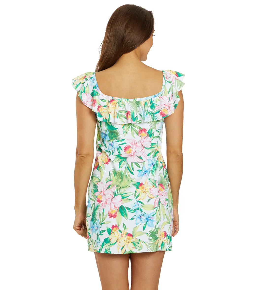 Tommy Bahama Orchid Garden Ruffle Cover Up Dress - Image 9