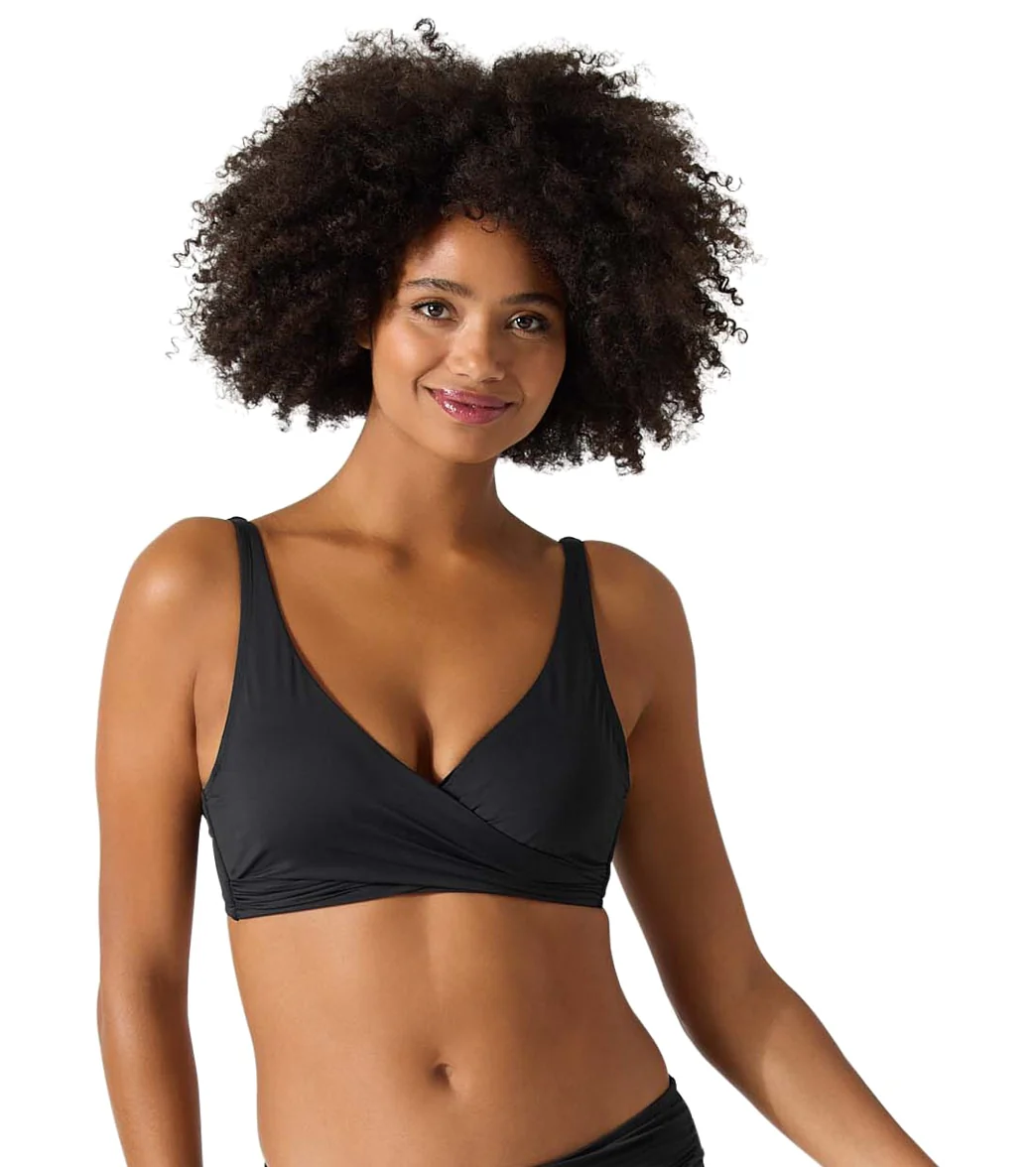 Tommy Bahama Pearl Solids Underwire Wrap Front Bikini Top - Image 5