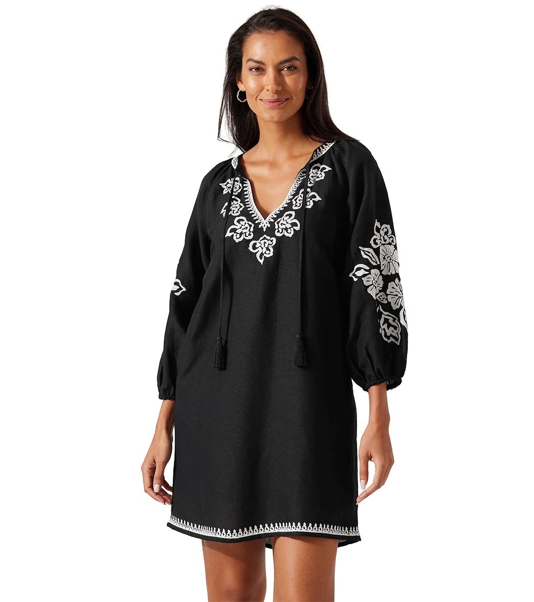 Tommy Bahama St Lucia Embroidered Tunic Cover Up Dress - Image 6