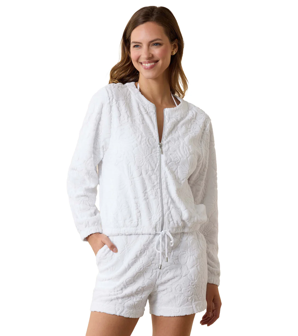 Tommy Bahama Women's Beach Terry Full Zip Jacket - Image 6