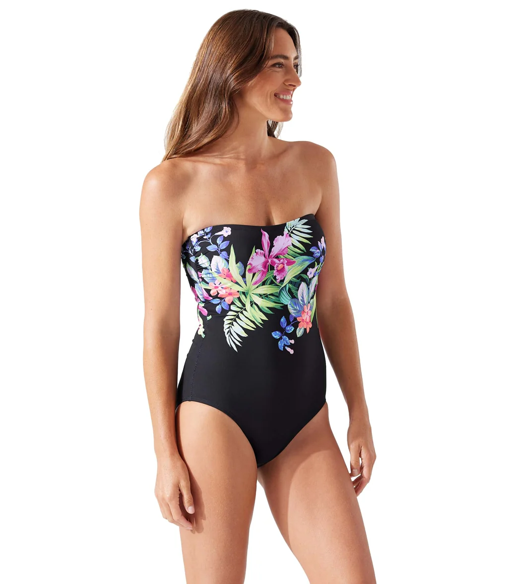 Tommy Bahama Women's Coastal Gardens Engineered Bandeau One Piece Swimsuit - Image 6