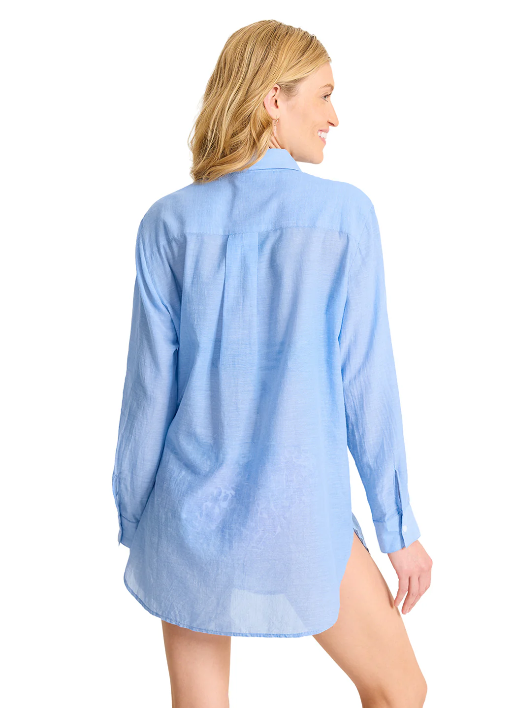 Tommy Bahama Women's Cotton Voile Relaxed Boyfriend Cover Up Shirt - Image 4