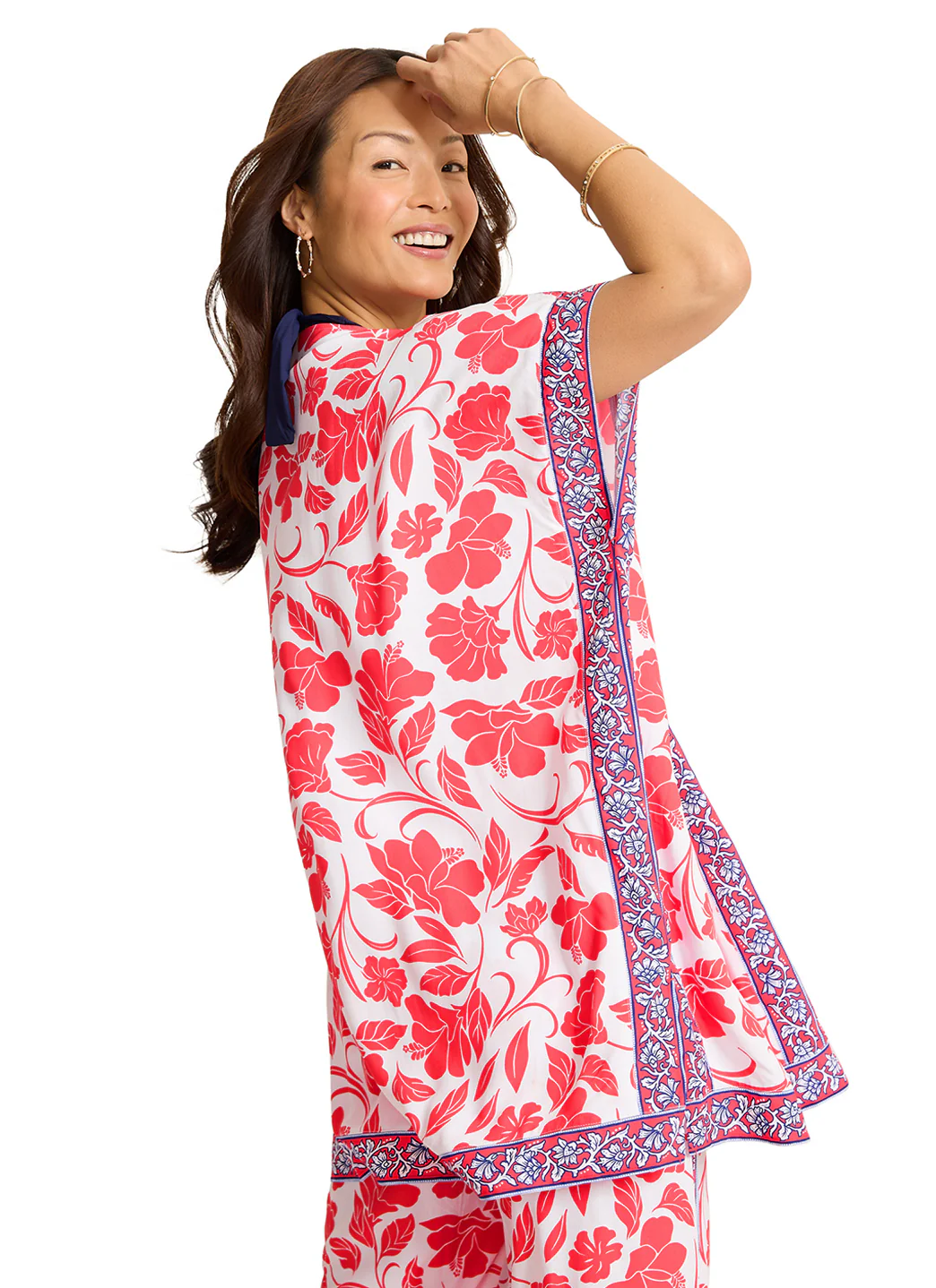 Tommy Bahama Women's Fiori Border Tunic Cover Up - Image 4