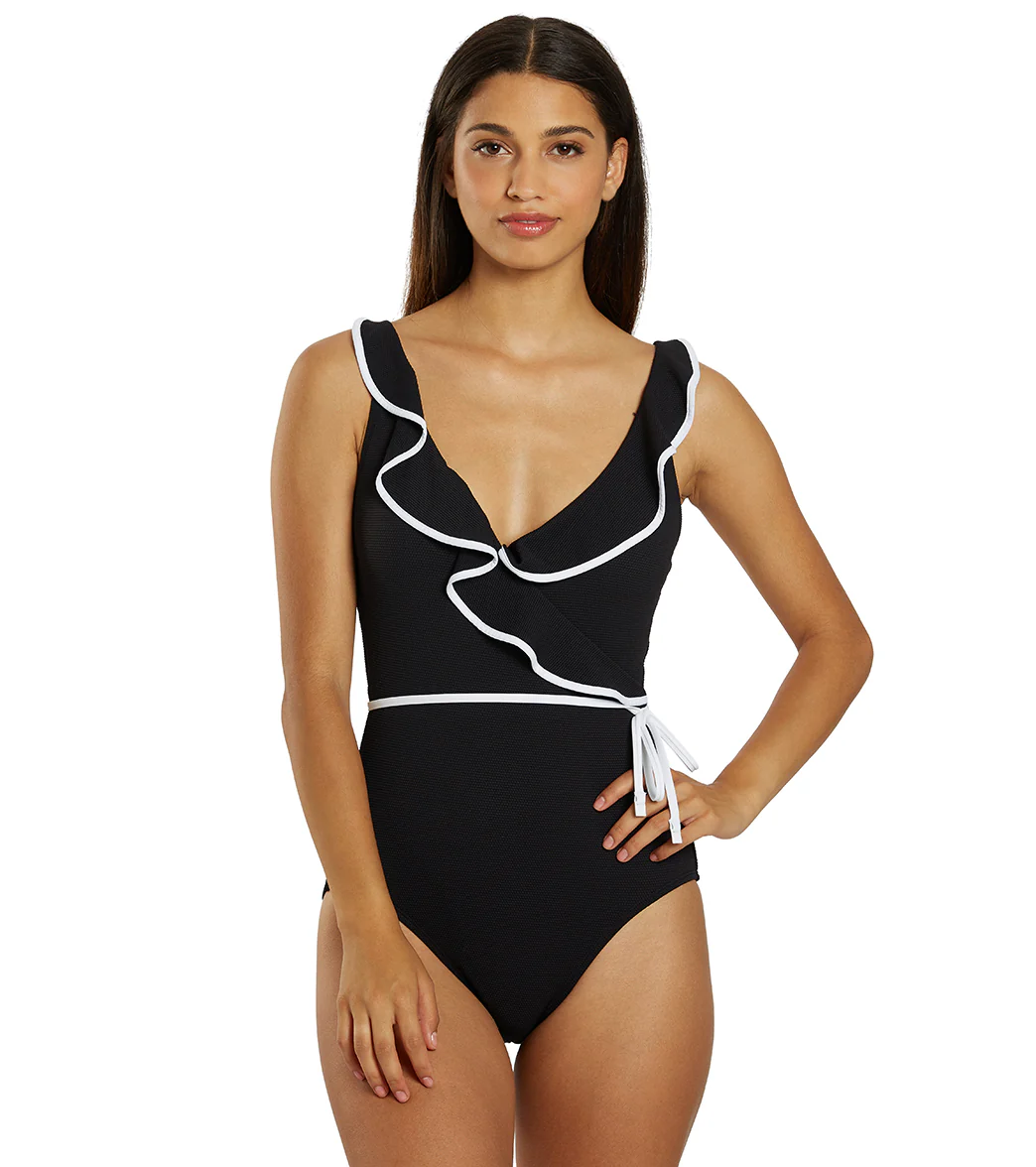 Tommy Bahama Women's Island Cays Cabana Wrap Front One Piece Swimsuit - Image 12
