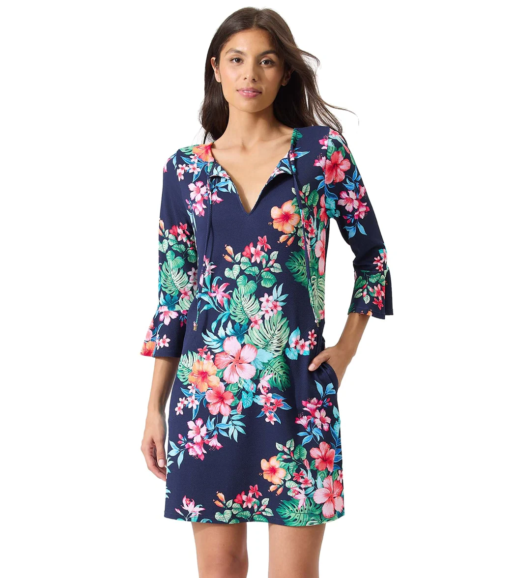 Tommy Bahama Women's Island Cays Flora Flounce Sleeve Cover Up Dress - Image 5