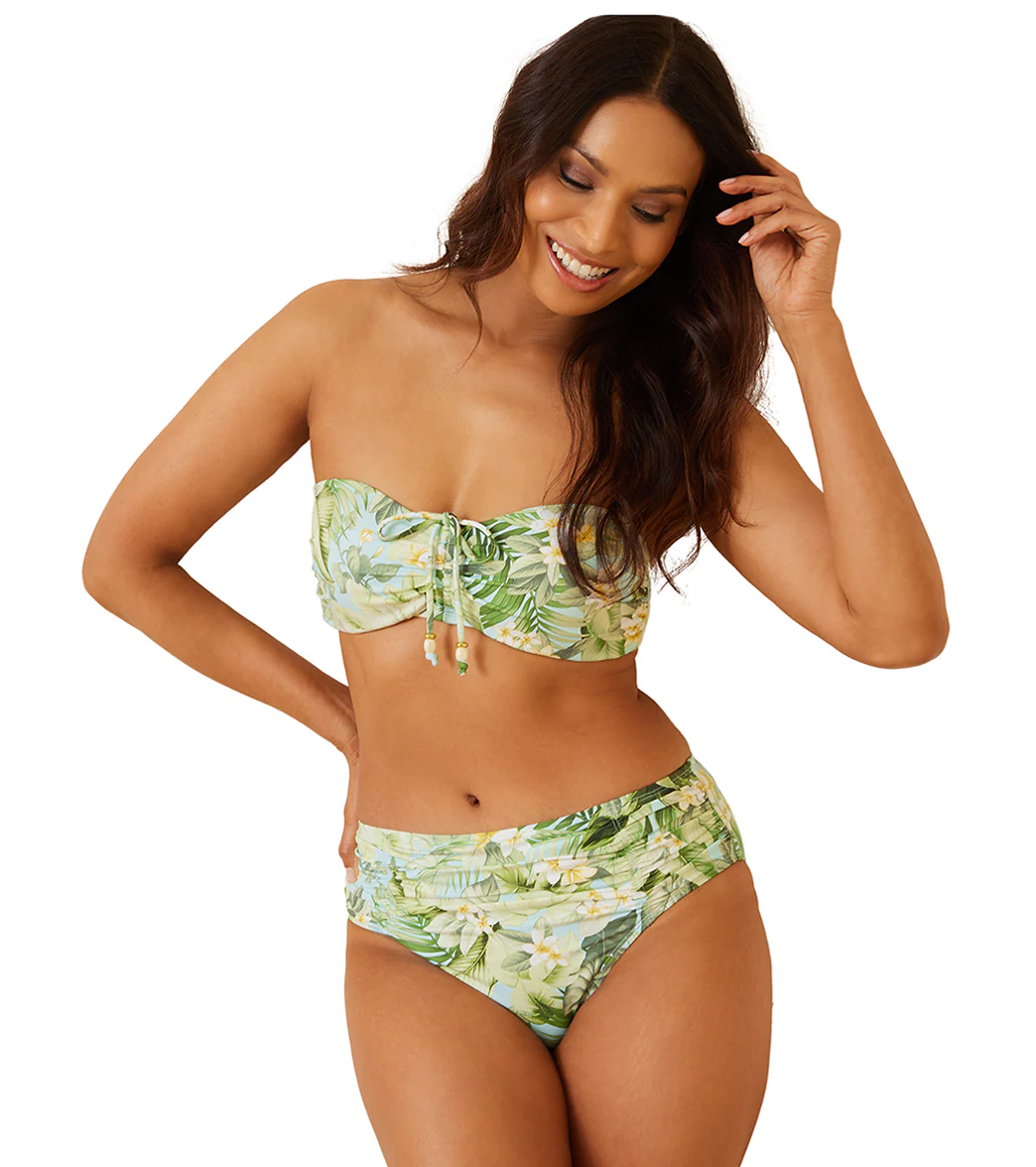 Tommy Bahama Women's Paradise Fronds Shirred High Waist Bikini Bottom - Image 3