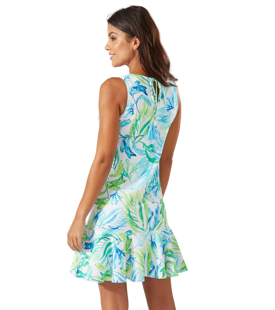 Tommy Bahama Women's Sea Fronds High Neck Flounce Spa Dress - Image 2