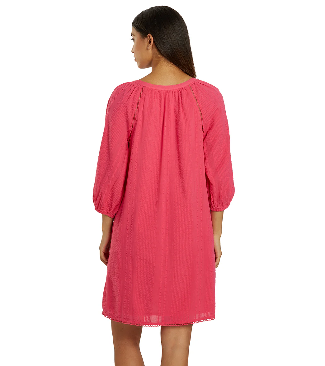 Tommy Bahama Women's Seersucker Split Neck Tunic Cover Up Dress - Image 3