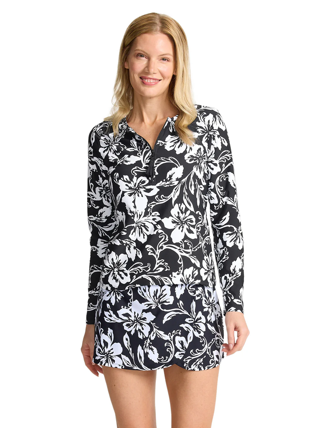 Tommy Bahama Women's Sunset Blooms Longsleeve Rash Guard - Image 2