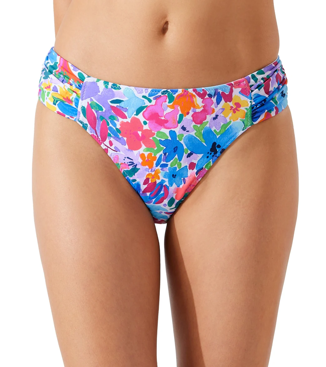 Tommy Bahama Women's Watercolor Floral Reversible Side Shirred Bikini Bottom - Image 5