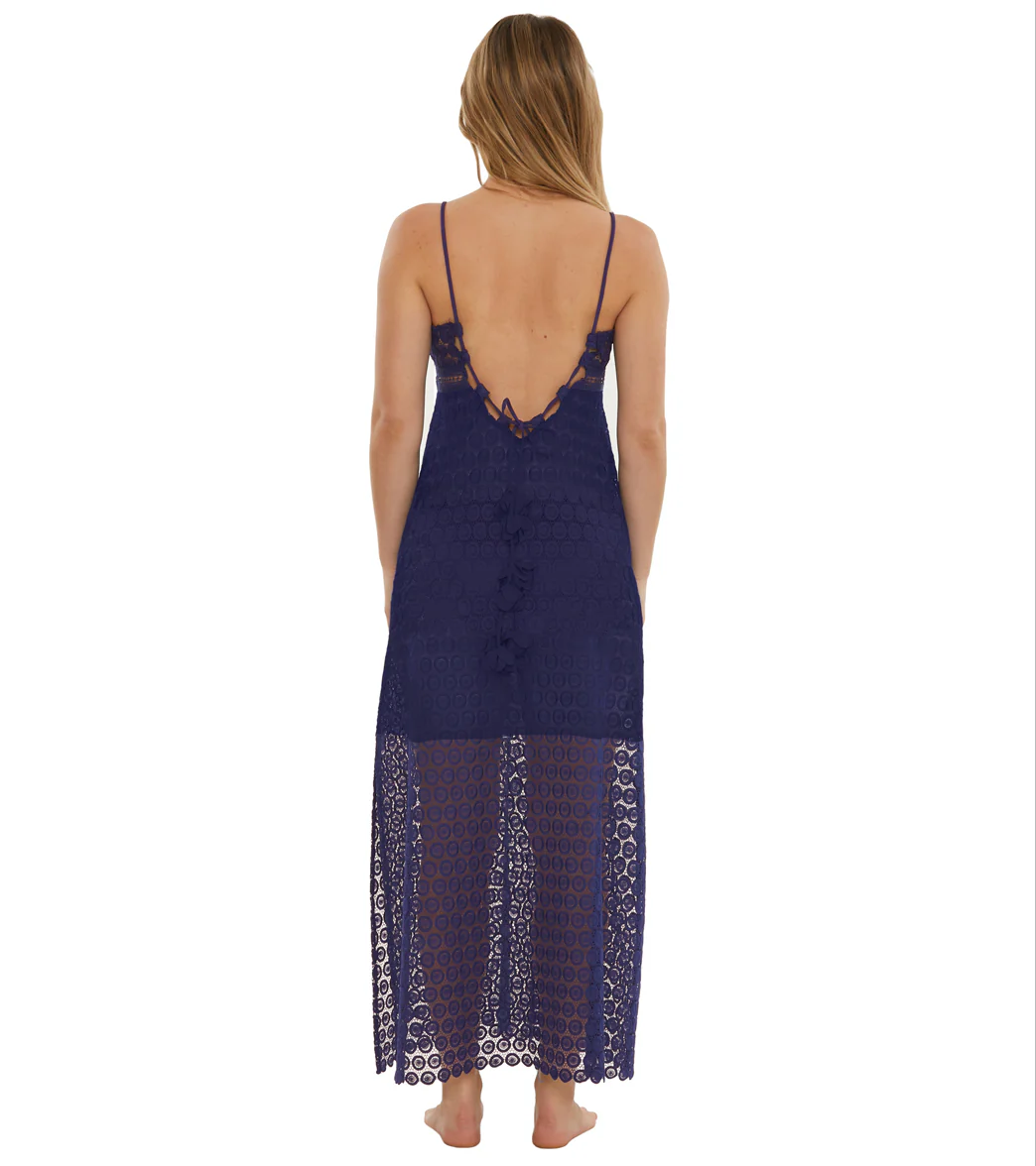 Trina Turk Women's Dotti Maxi Dress Cover Up Navy - Image 3