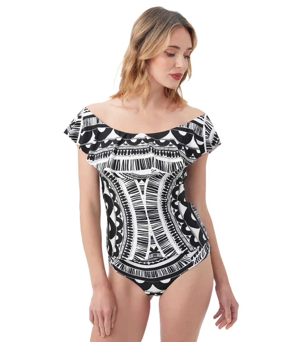 Trina Turk Women's Hula Ruffle Tankini Top - Image 6