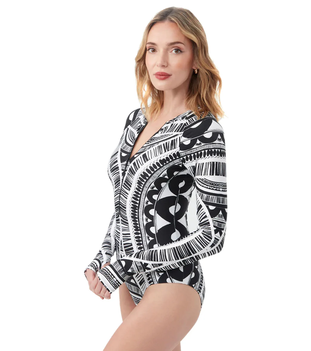 Trina Turk Women's Hula Zip-Up One Piece Swimsuit - Image 2