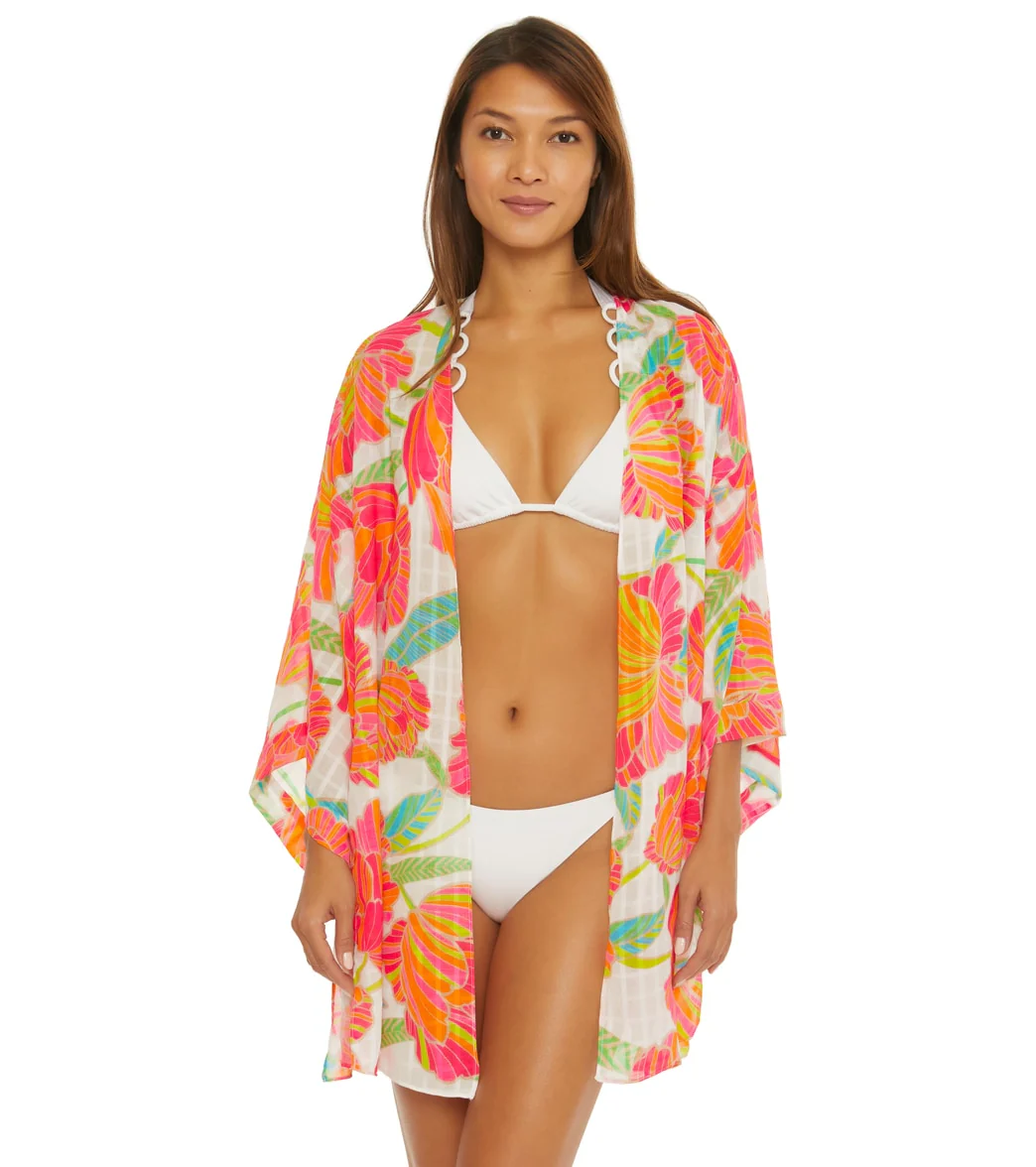 Trina Turk Women's Poppy Tie Front Beach Shirt Cover Up