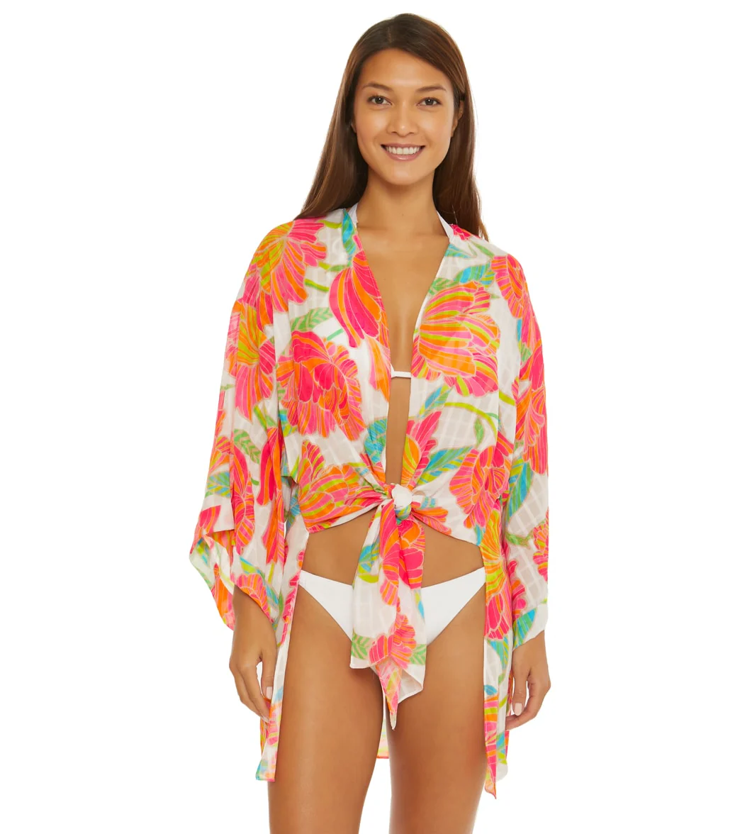 Trina Turk Women's Poppy Tie Front Beach Shirt Cover Up - Image 3