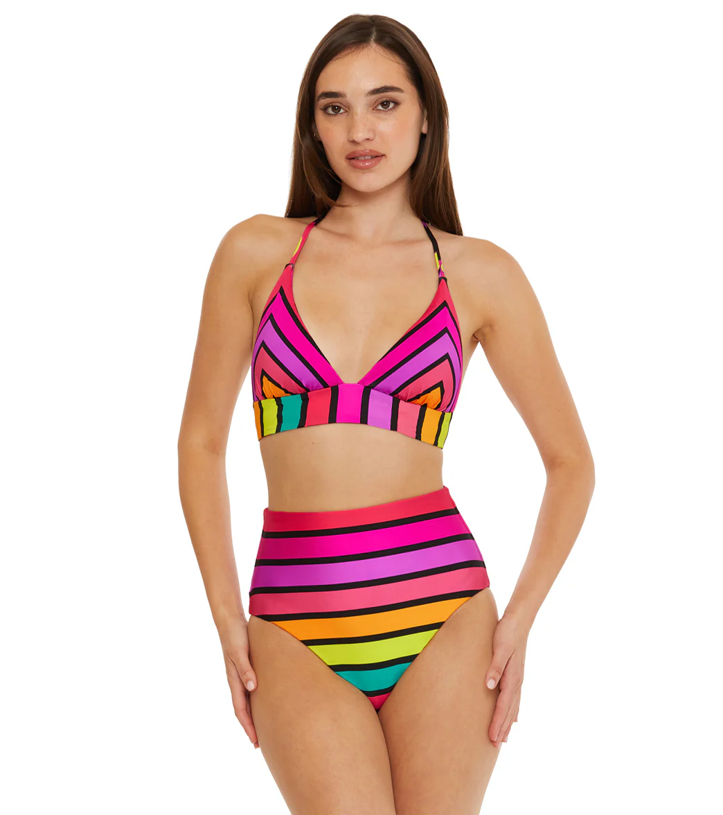 Trina Turk Women's Solar Floral Reversible Halter Bikini Top - Image 3