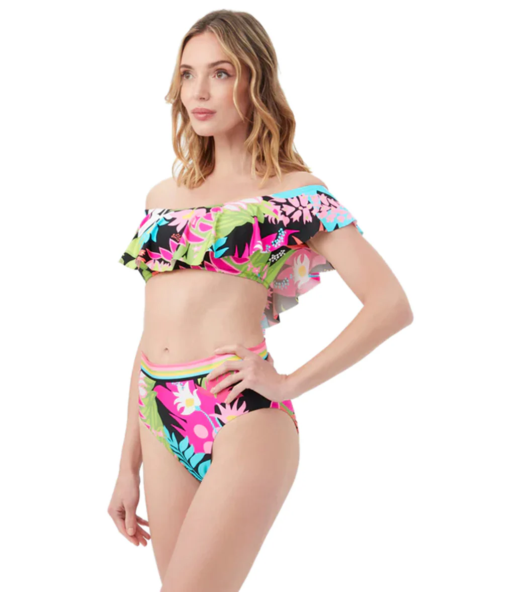 Trina Turk Women's Tiki Ruffle Bandeau Bikini Top - Image 4