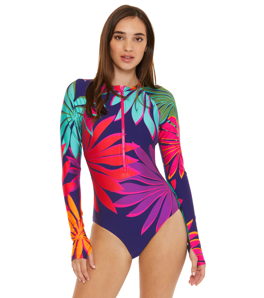 Trina Turk Women's Wailea Zip Up One Piece Swimsuit - Image 5