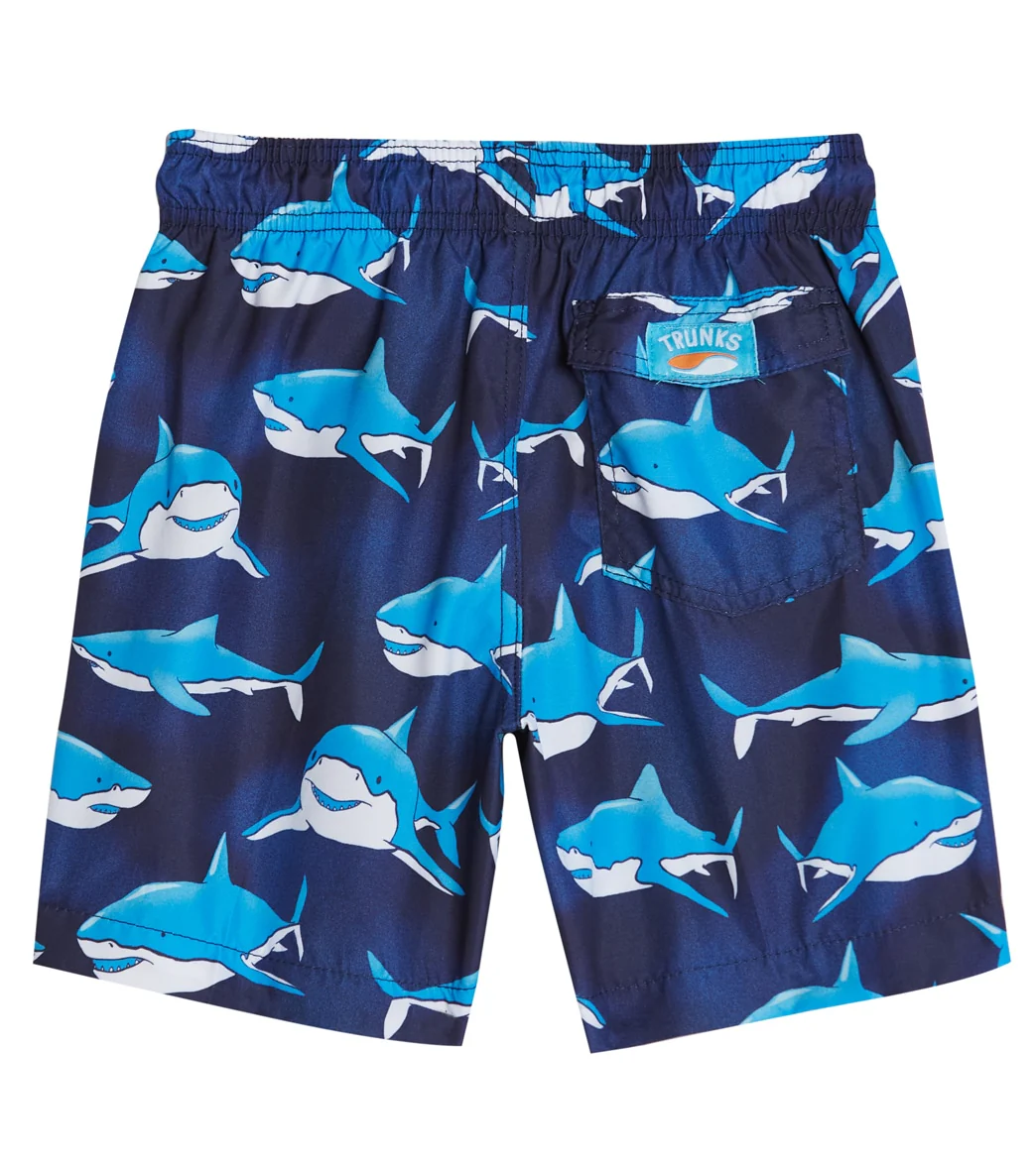 Trunks Surf & Swim Co. Boys' Shark 2-Pack Swim Trunks (Big Kid) - Image 2