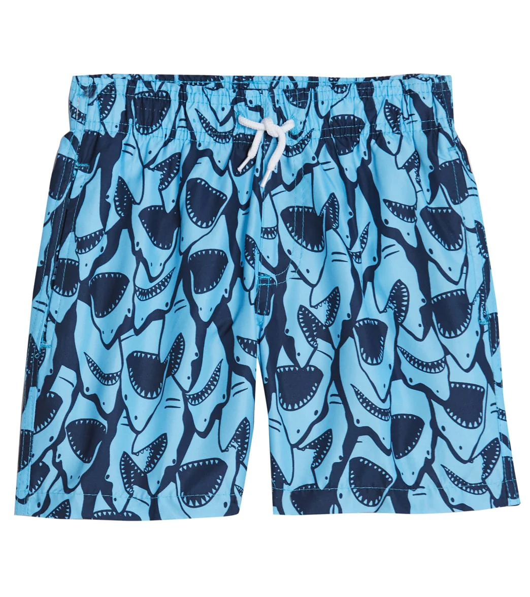 Trunks Surf & Swim Co. Boys' Shark Camp Shirt & Swim Trunks Set (Big Kid) - Image 5