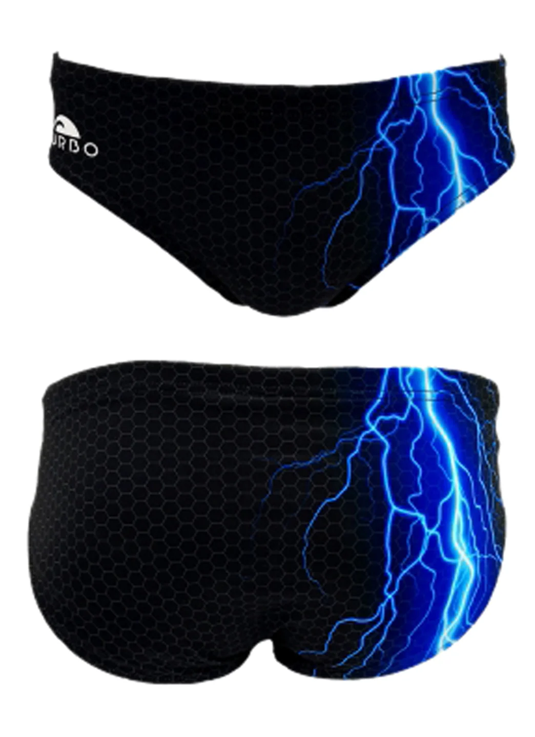 Turbo Men's Hex Storm Water Polo Brief Swimsuit - Image 3