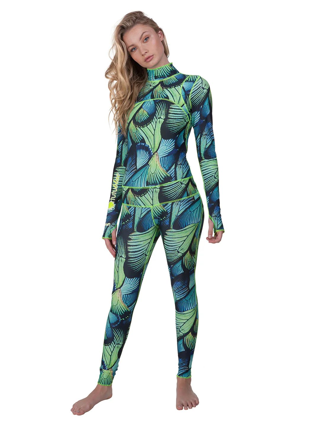 TUTUBLUE Women's Turq Flyer Classic UPF 50+ Long Slevee Unitard - Image 3