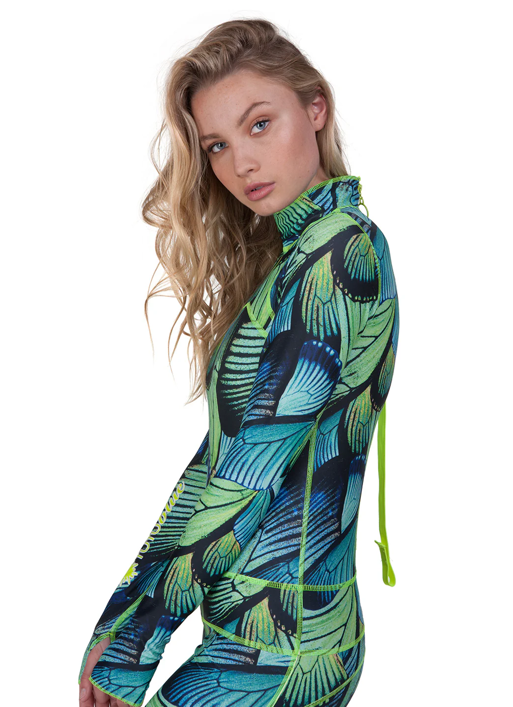 TUTUBLUE Women's Turq Flyer Classic UPF 50+ Long Slevee Unitard - Image 5
