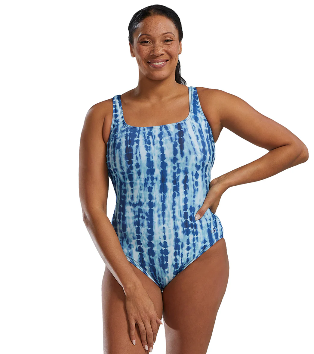 TYR Active Women's Ophidian Scoop Neck Controlfit Durafast Elite One Piece Swimsuit - Image 11