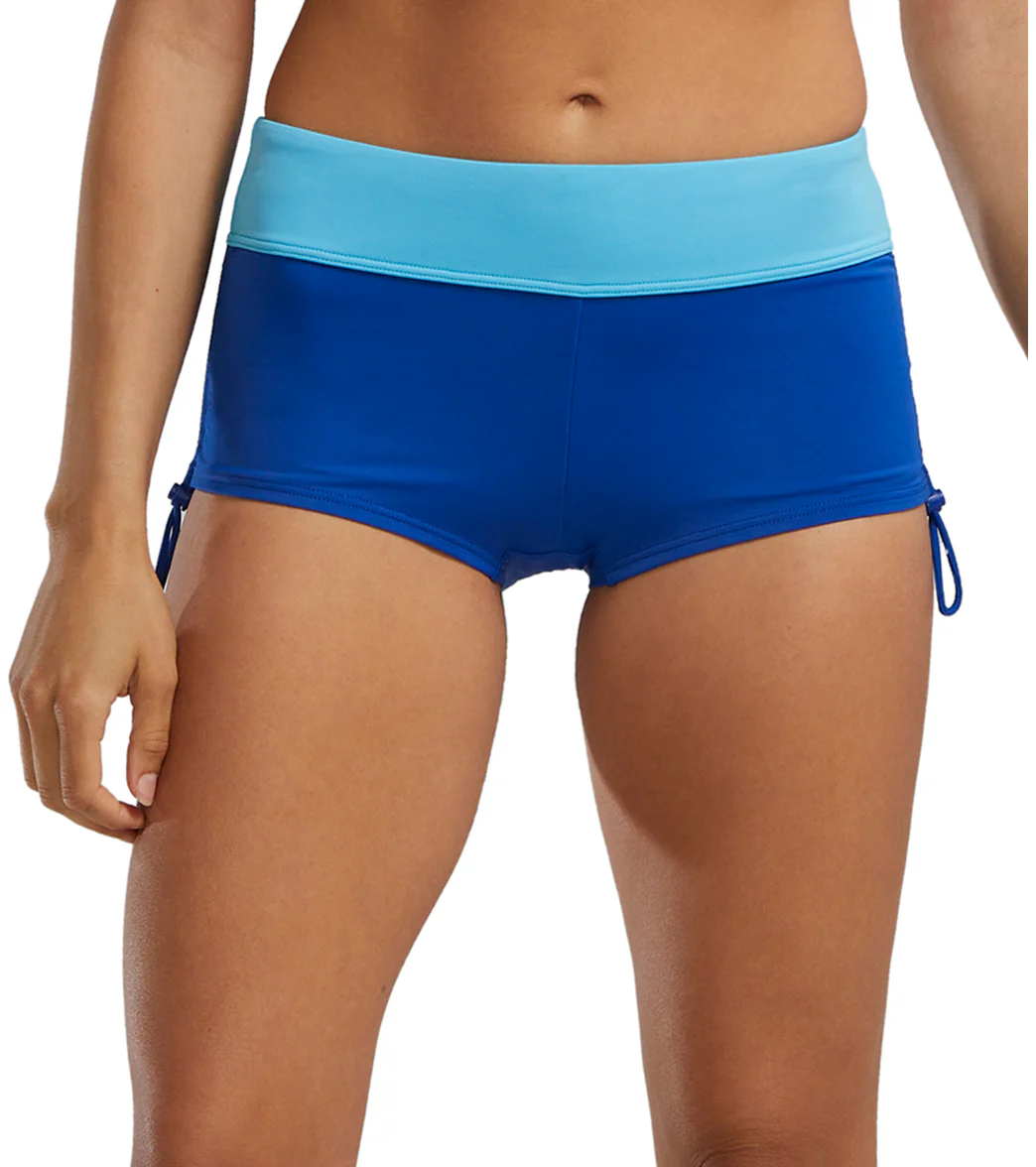 TYR Active Women's Solid Della Boyshort Swim Short Side Toggle - Image 12