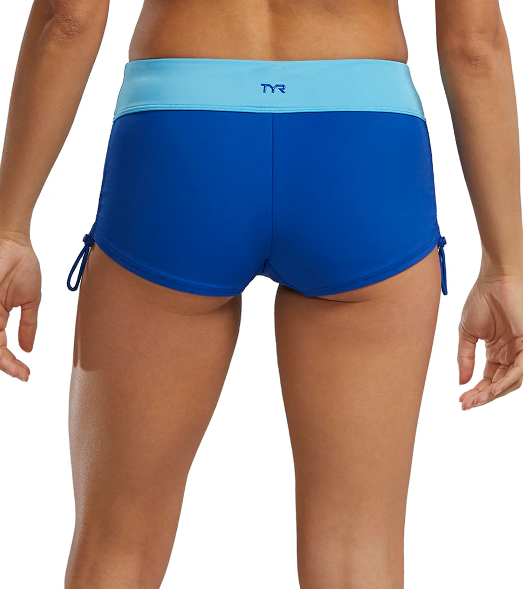 TYR Active Women's Solid Della Boyshort Swim Short Side Toggle - Image 14