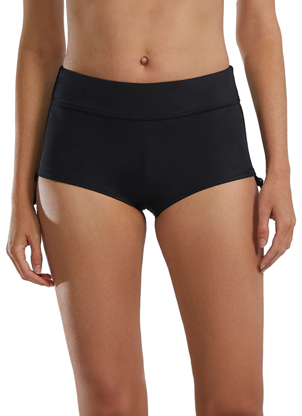 TYR Active Women's Solid Della Boyshort Swim Short Side Toggle - Image 3