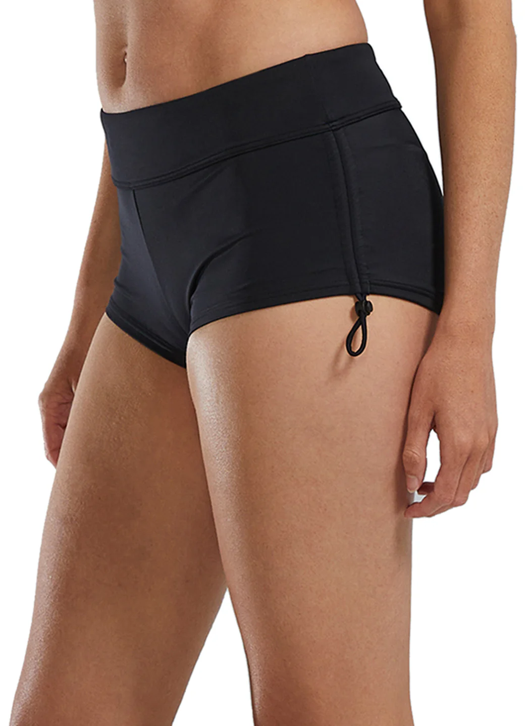 TYR Active Women's Solid Della Boyshort Swim Short Side Toggle - Image 4