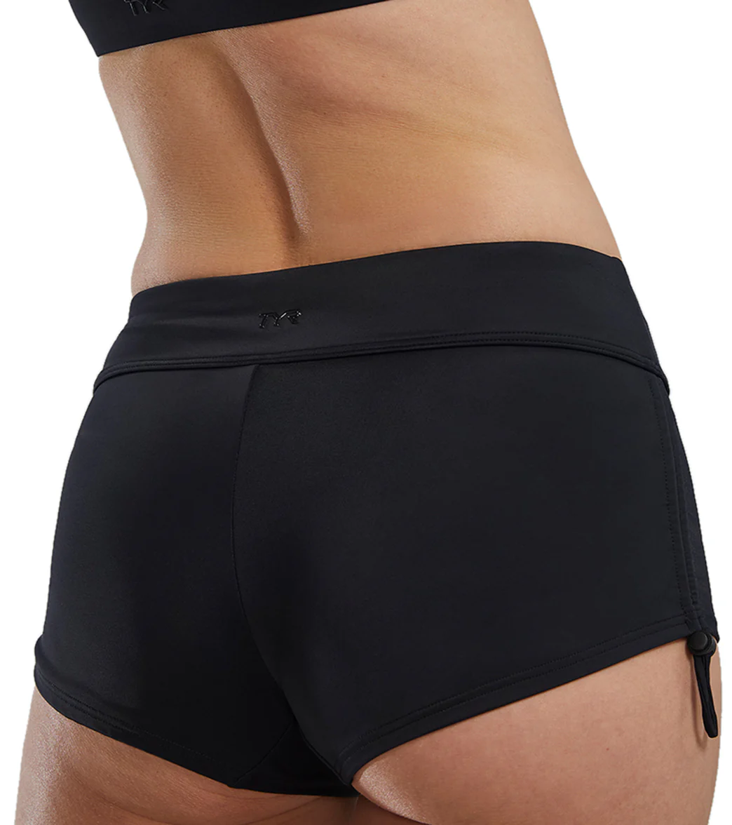 TYR Active Women's Solid Della Boyshort Swim Short Side Toggle - Image 9