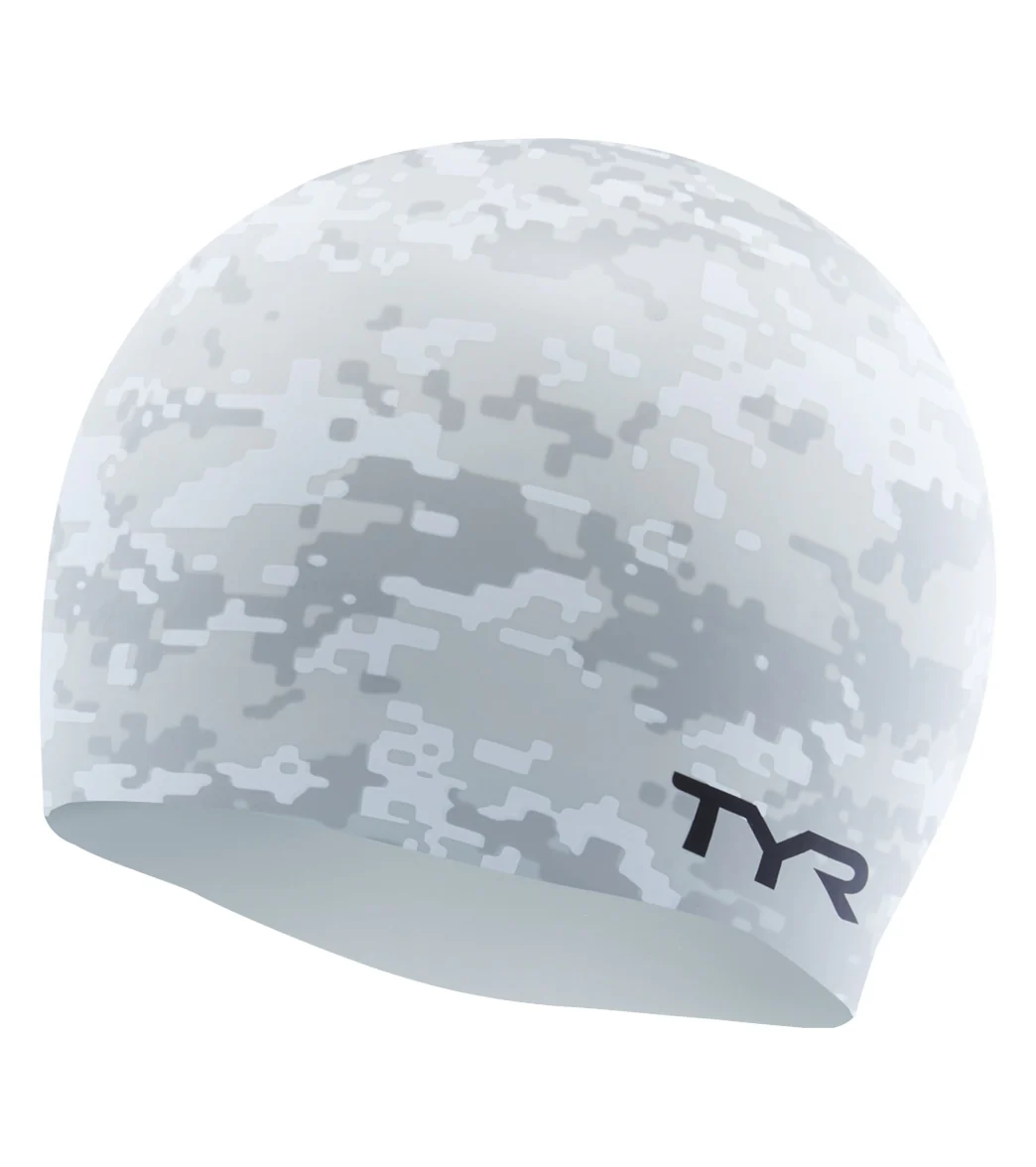 TYR Adult fit Graphic Digi Camo Swim Cap - Image 3
