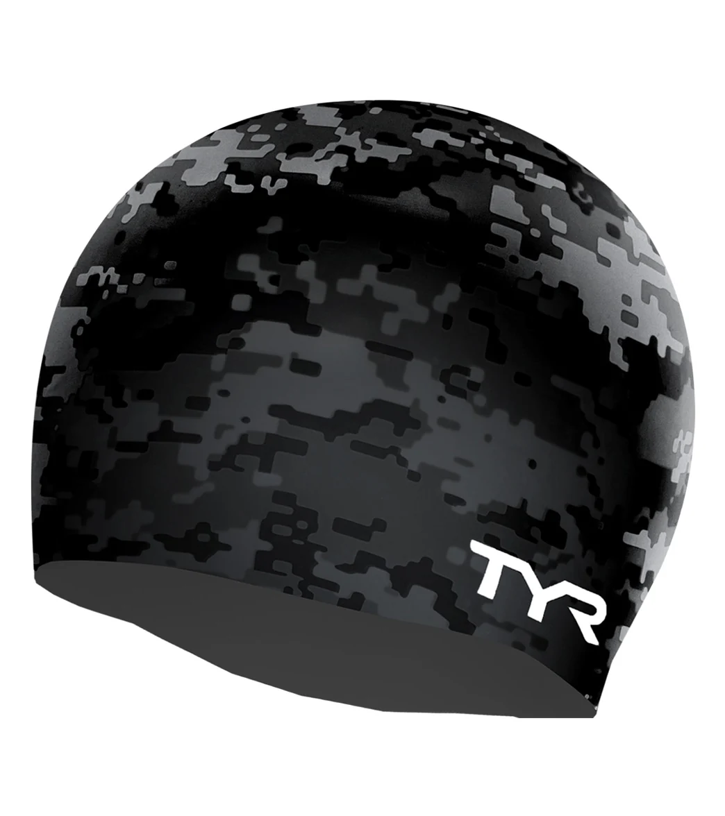 TYR Adult fit Graphic Digi Camo Swim Cap - Image 7