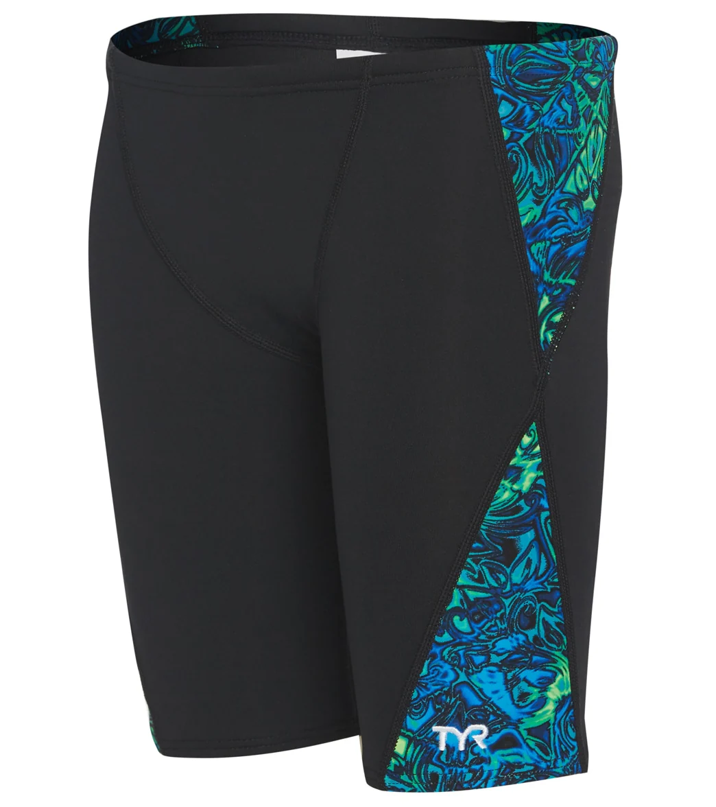 TYR Boys' Nebulous Blade Splice Jammer Swimsuit - Image 7