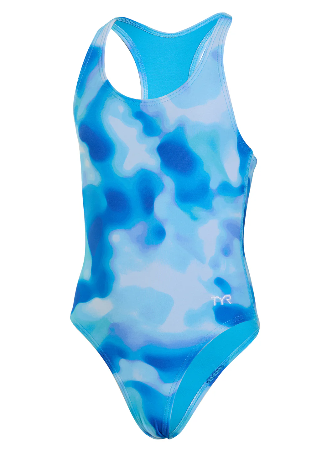 TYR Girls' Blue Ice Ella Maxfit Durafast Elite One Piece Swimsuit (Little Kid, Big Kid) - Image 4