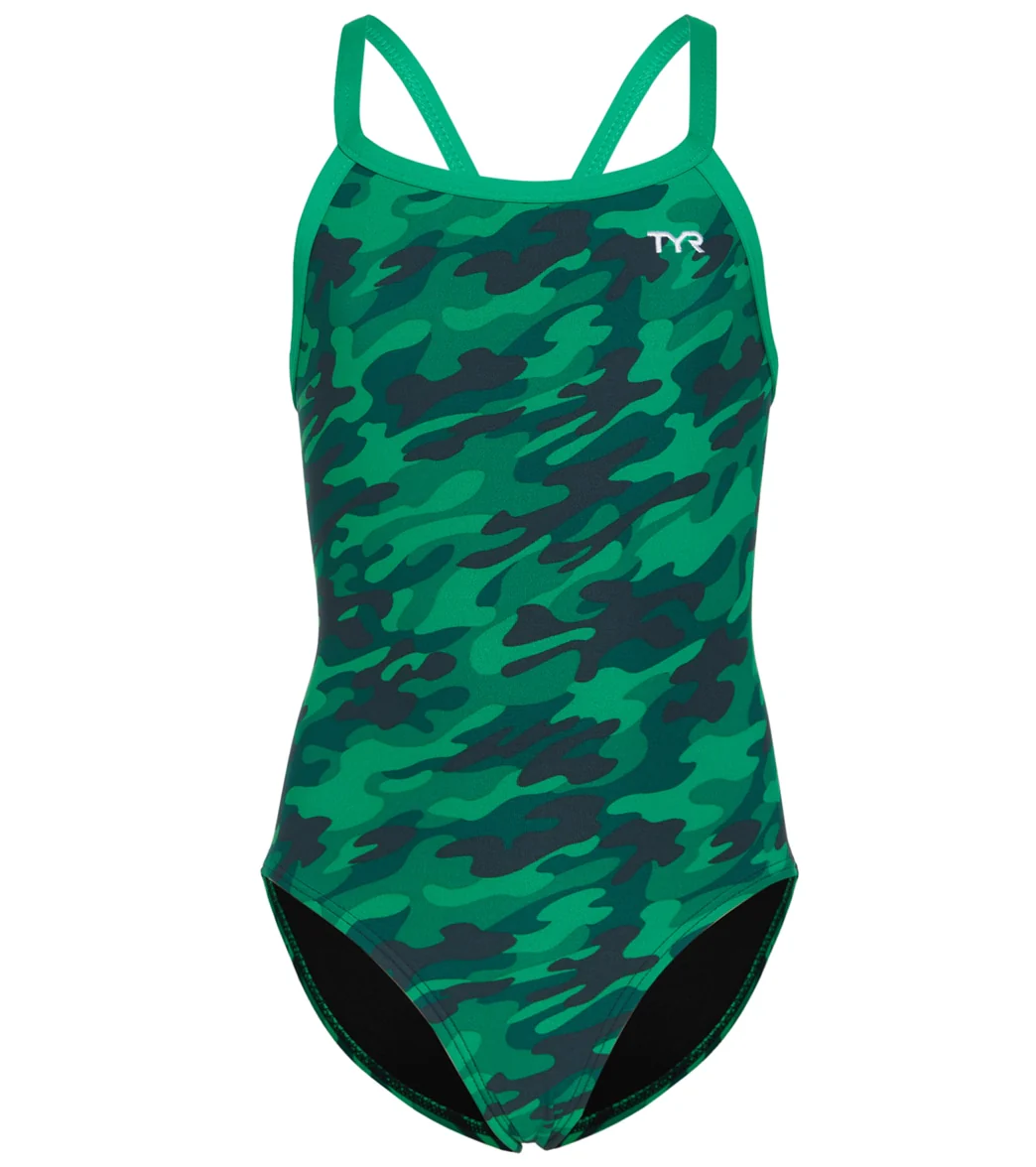 TYR Girls' Camo Diamondfit One Piece Swimsuit - Image 13