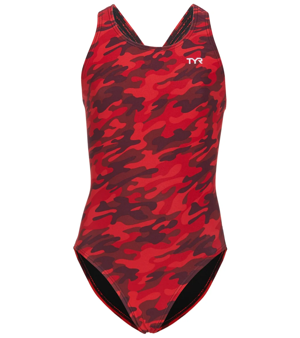 TYR Girls' Camo Maxfit One Piece Swimsuit - Image 5