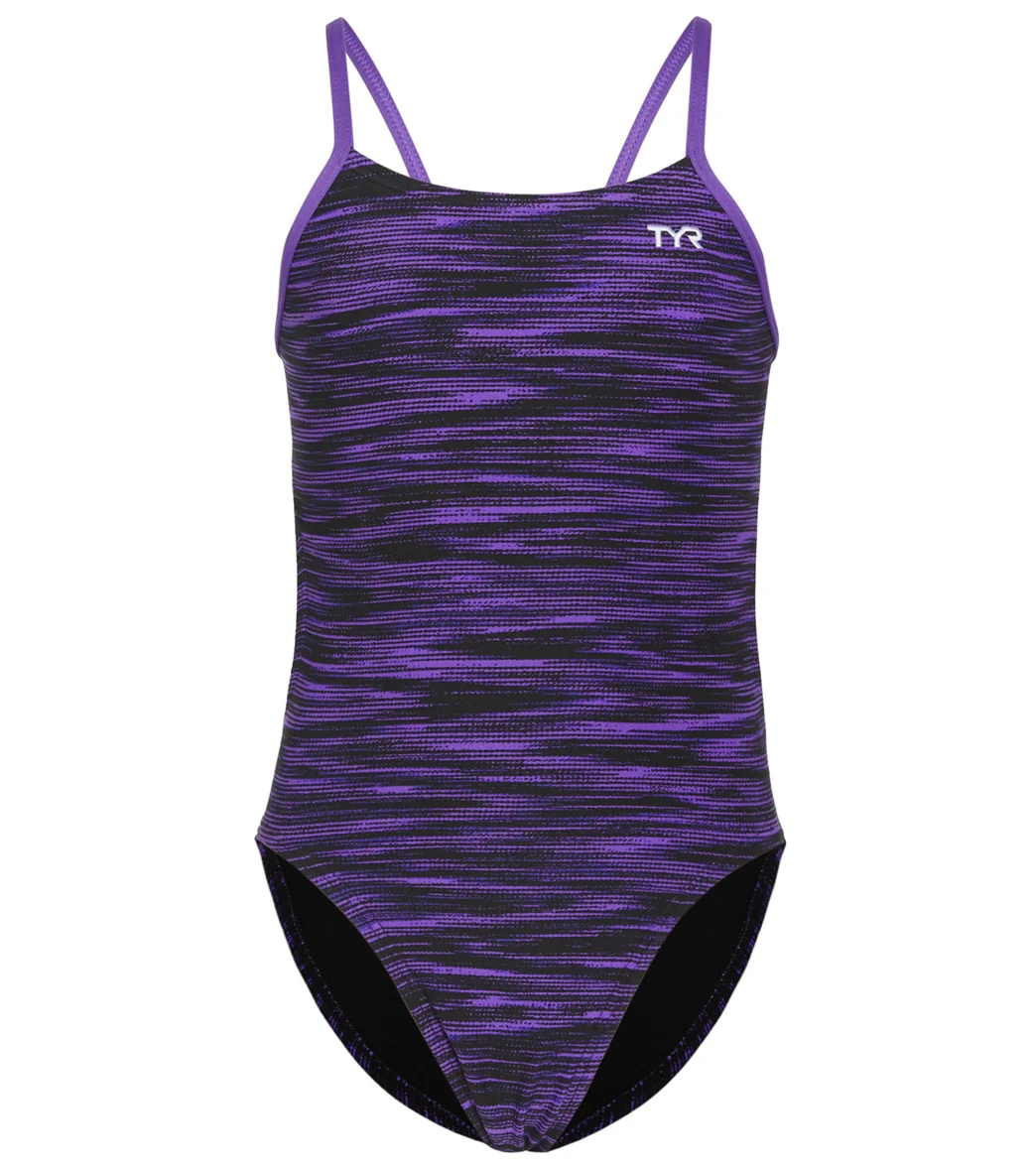 TYR Girls' Fizzy Cutoutfit One Piece Swimsuit - Image 38
