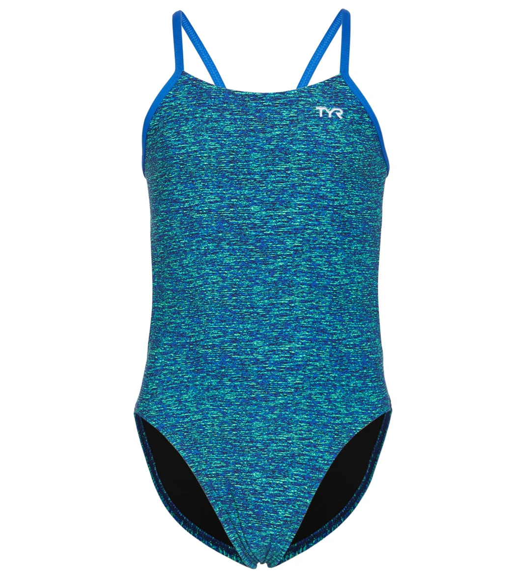 TYR Girls' Lapped Cutoutfit One Piece Swimsuit