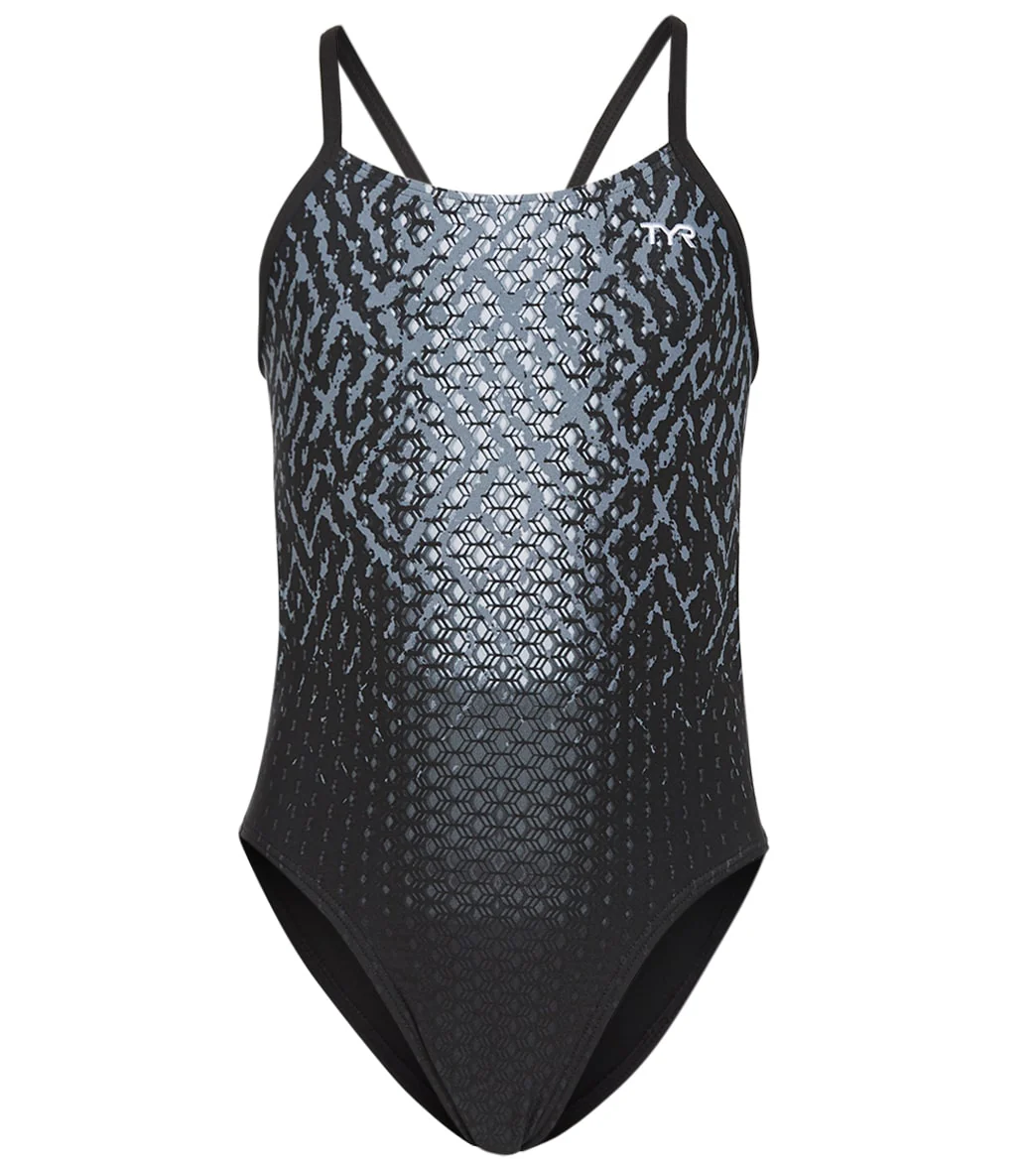 TYR Girls' Odyssey Cutoutfit One Piece Swimsuit