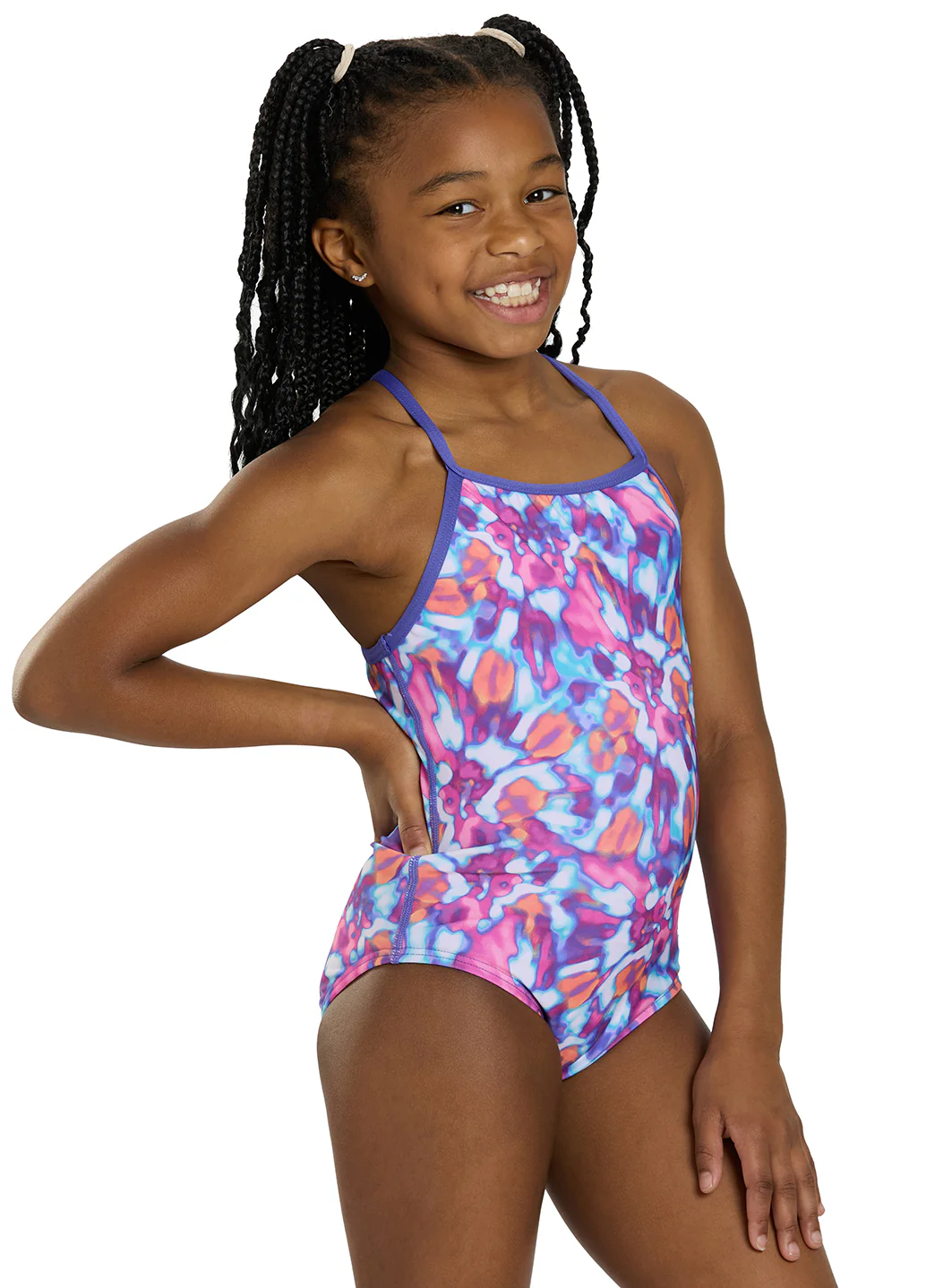 TYR Girl's Print Addy Diamondfit Durafast Elite One Piece Swimsuit (Little Kid, Big Kid) - Image 3