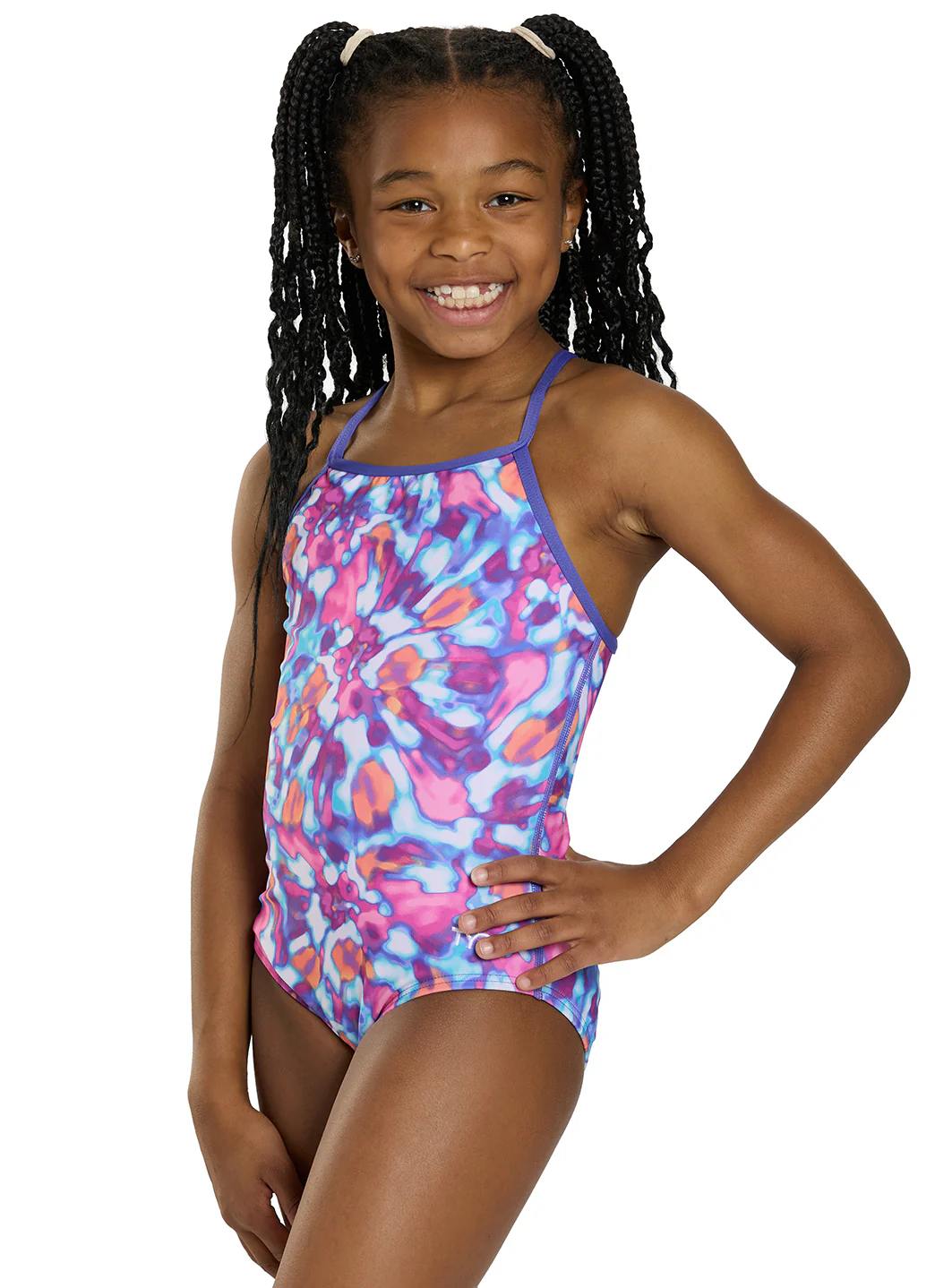 TYR Girl's Print Addy Diamondfit Durafast Elite One Piece Swimsuit (Little Kid, Big Kid) - Image 5