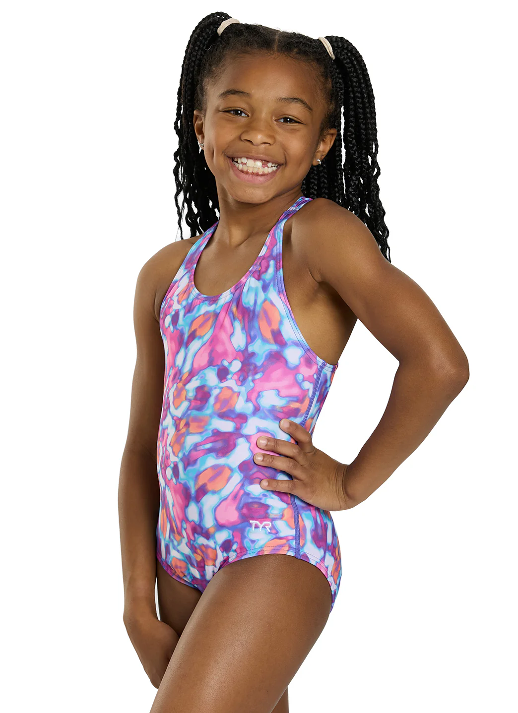 TYR Girls' Print Ella Maxfit Durafast Elite One Piece Swimsuit (Little Kid, Big Kid) - Image 3