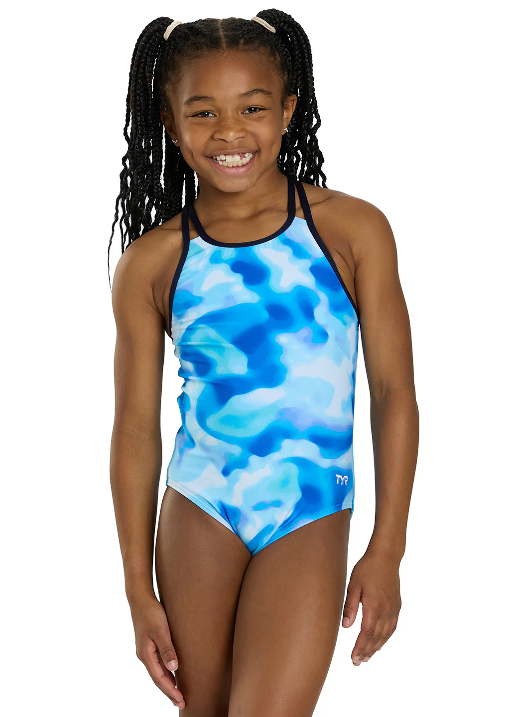 TYR Girls' Print Oliviafit Durafast Elite One Piece Swimsuit (Little Kid, Big Kid) - Image 2