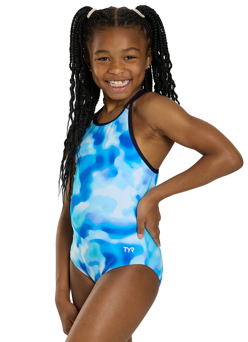 TYR Girls' Print Oliviafit Durafast Elite One Piece Swimsuit (Little Kid, Big Kid) - Image 5